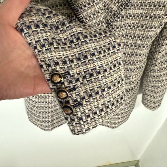 NEW Zara Boucle Tweed Double Breasted Blazer Jacket - Picture 7 of 10